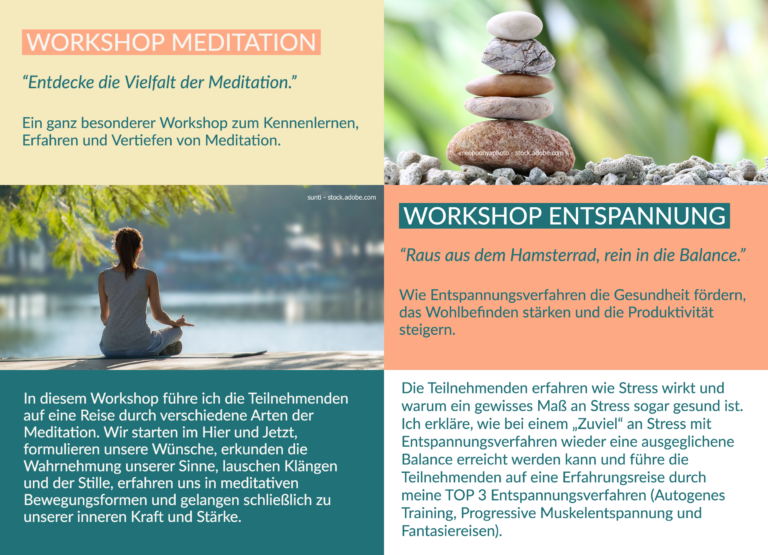 Workshop-Angebot Meditation und Entspannung